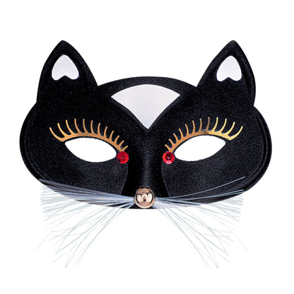 "SCHWARZE KATZE AUGENMASKE" – Vorderansicht