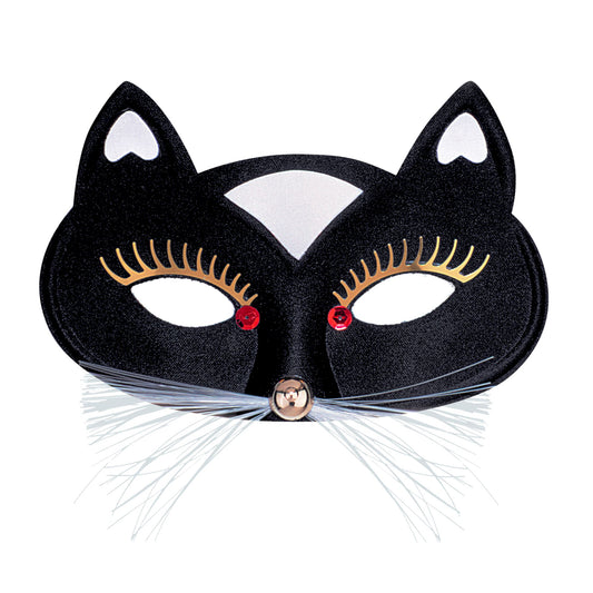 "SCHWARZE KATZE AUGENMASKE" – Vorderansicht