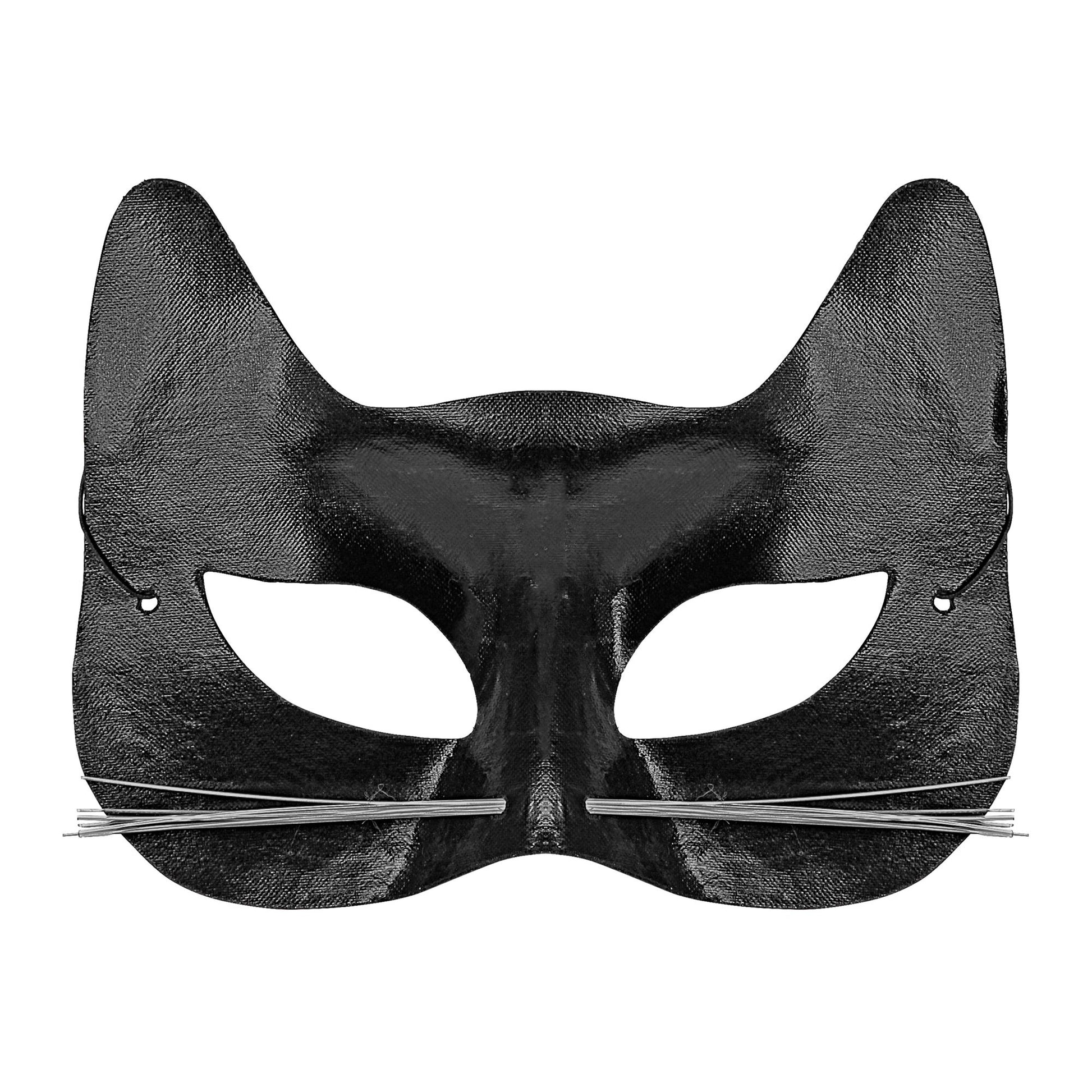 "SCHWARZE KATZENAUGENMASKE" – Vorderansicht