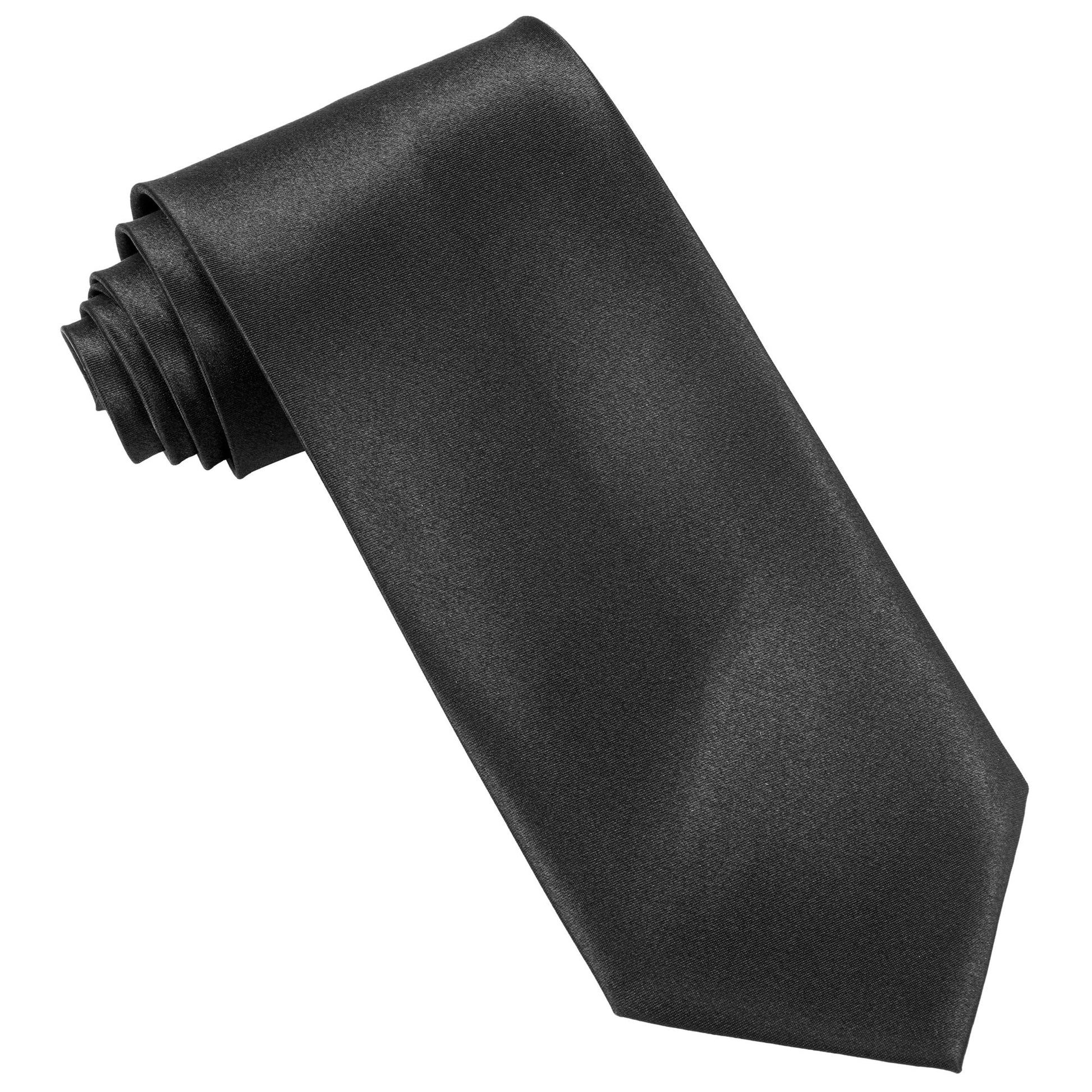 "SCHWARZE KRAWATTE" aus Satin – Vorderansicht