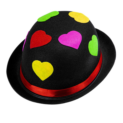 "SCHWARZE MELONE MIT HERZEN" aus Filz – Vorderansicht