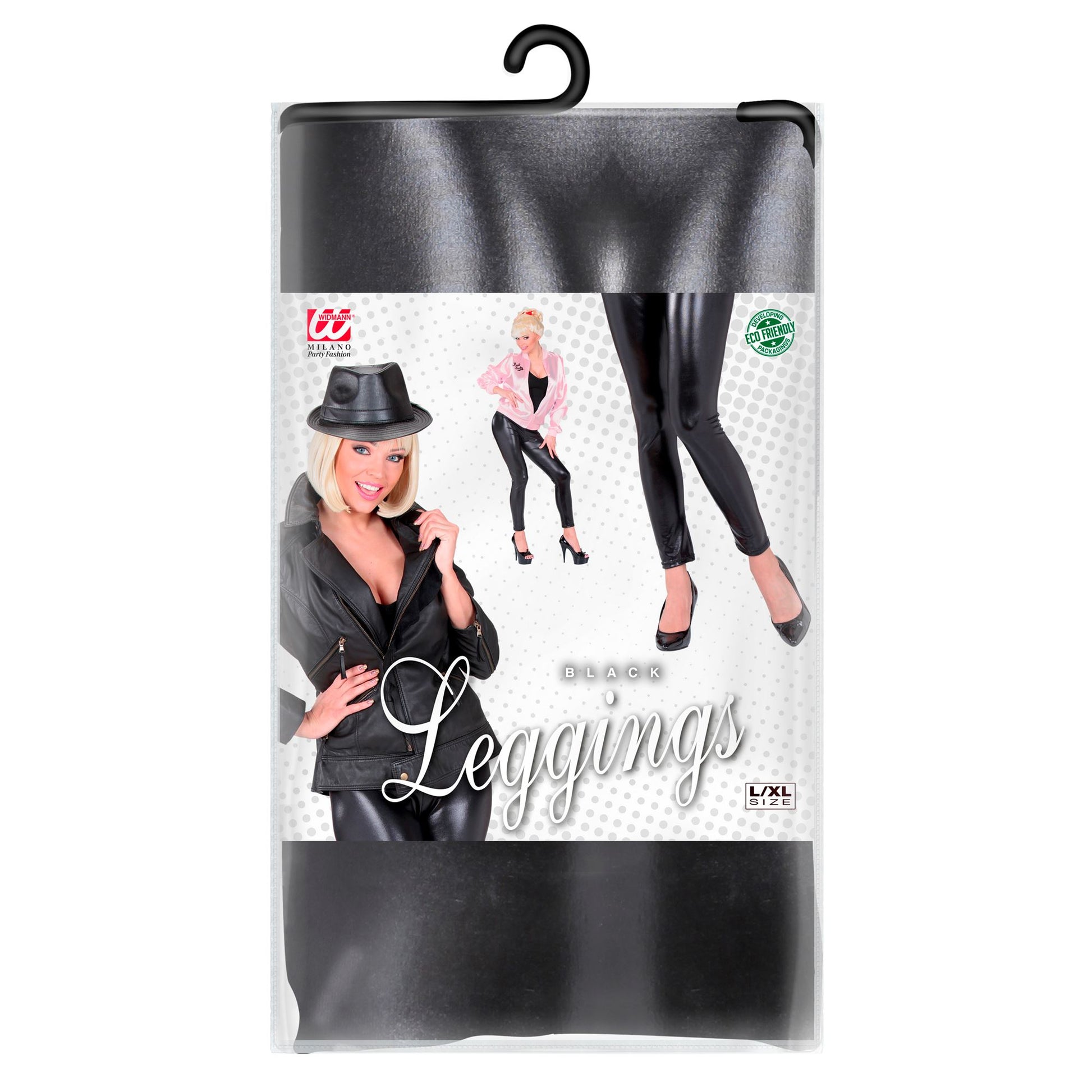 "SCHWARZE METALLIC LEGGINGS" – Detailansicht