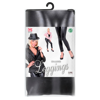"SCHWARZE METALLIC LEGGINGS" – Detailansicht