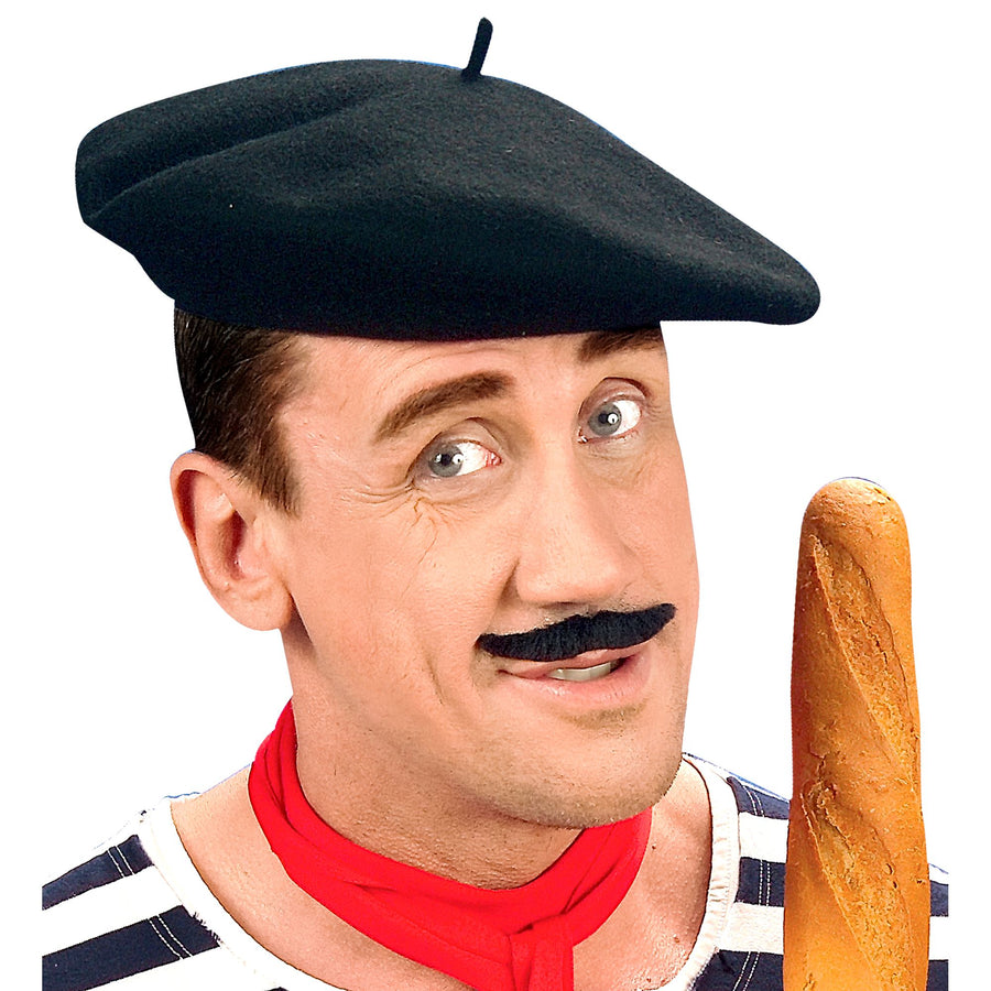 "SCHWARZE MÜTZE" 100% WOLLE – Vorderansicht