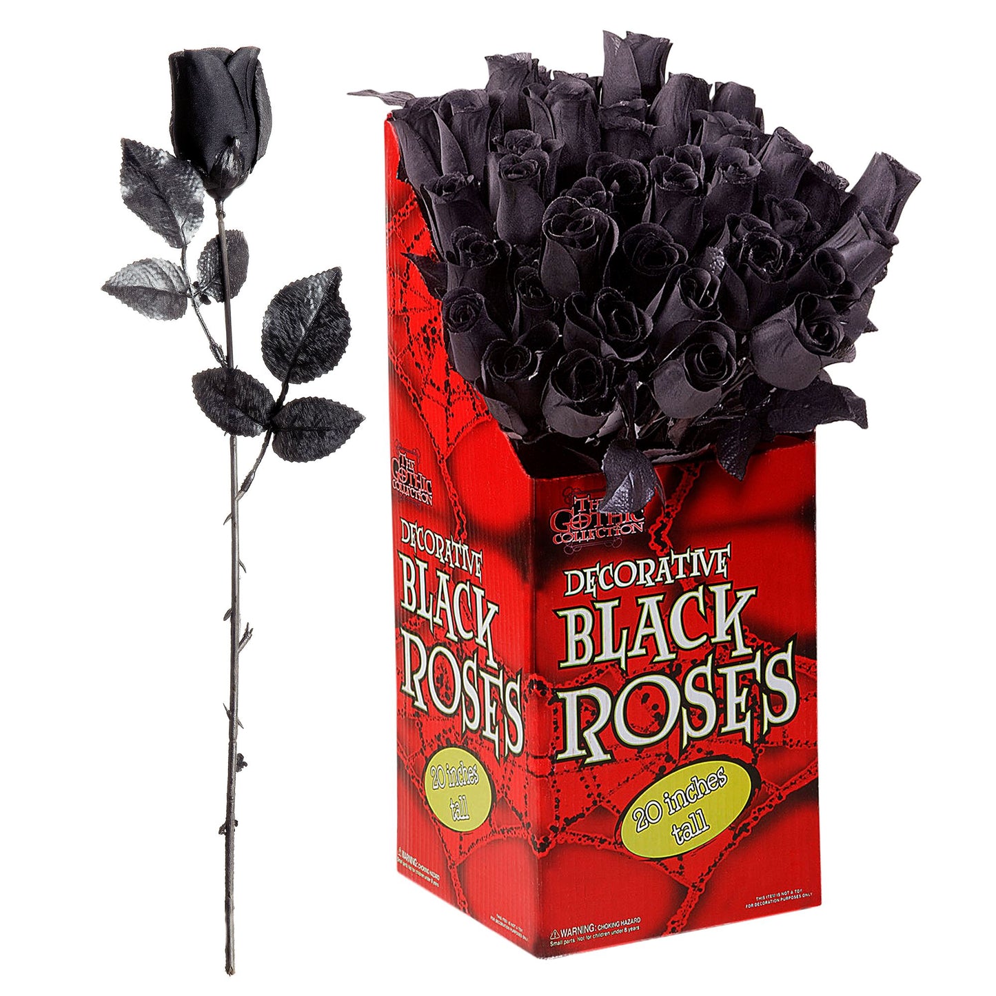 "SCHWARZE ROSEN" 48er Display Box - 44 cm – Vorderansicht
