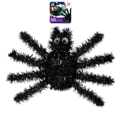 "SCHWARZE SPINNE AUS LAMETTA" 36 x 22 cm – Detailansicht