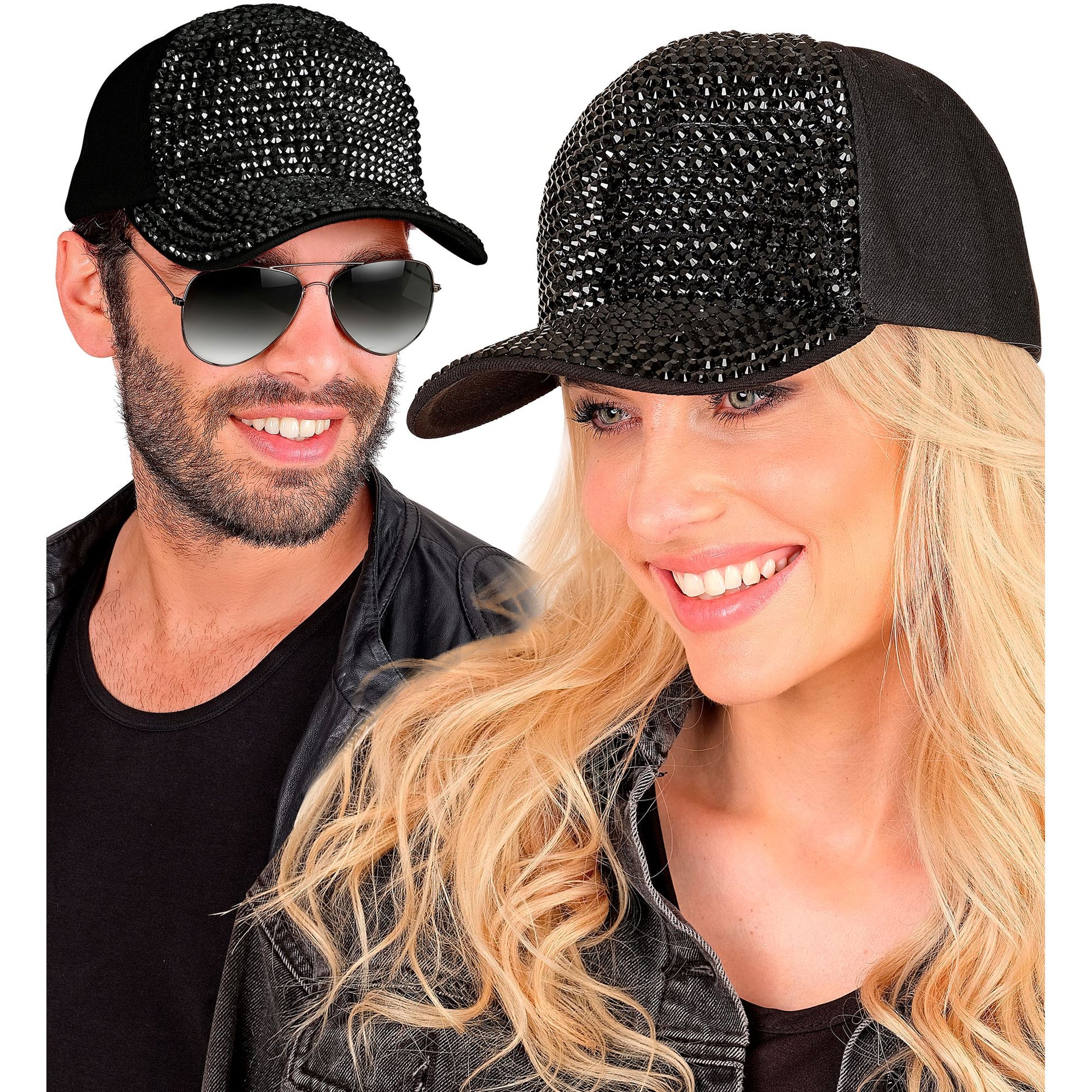 "SCHWARZE STRASS BASECAP" – Ansicht 3