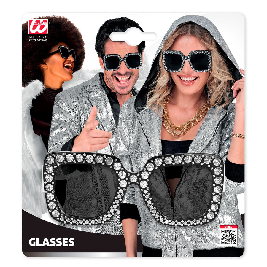 "SCHWARZE STRASS BRILLE" – Detailansicht