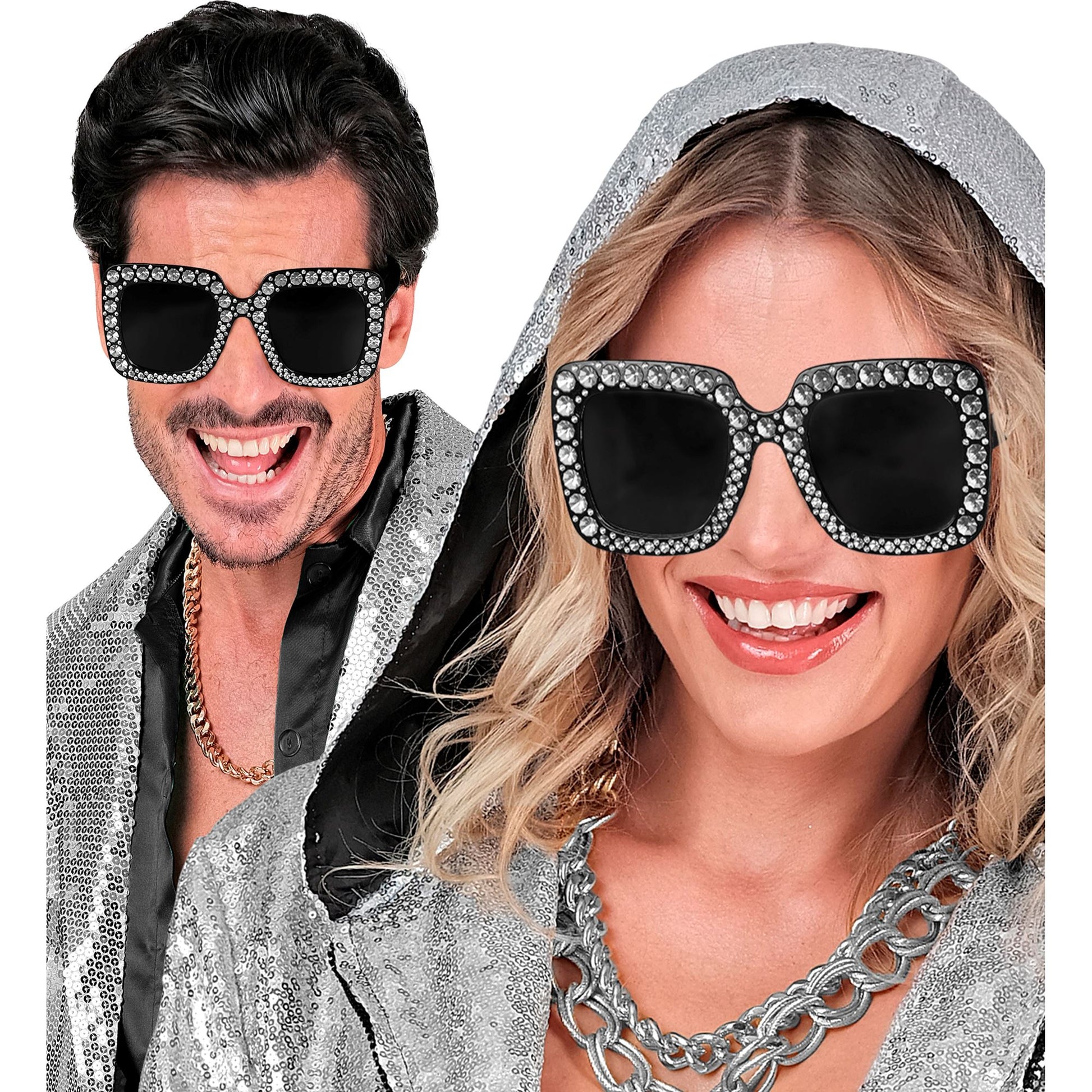"SCHWARZE STRASS BRILLE" – Ansicht 3