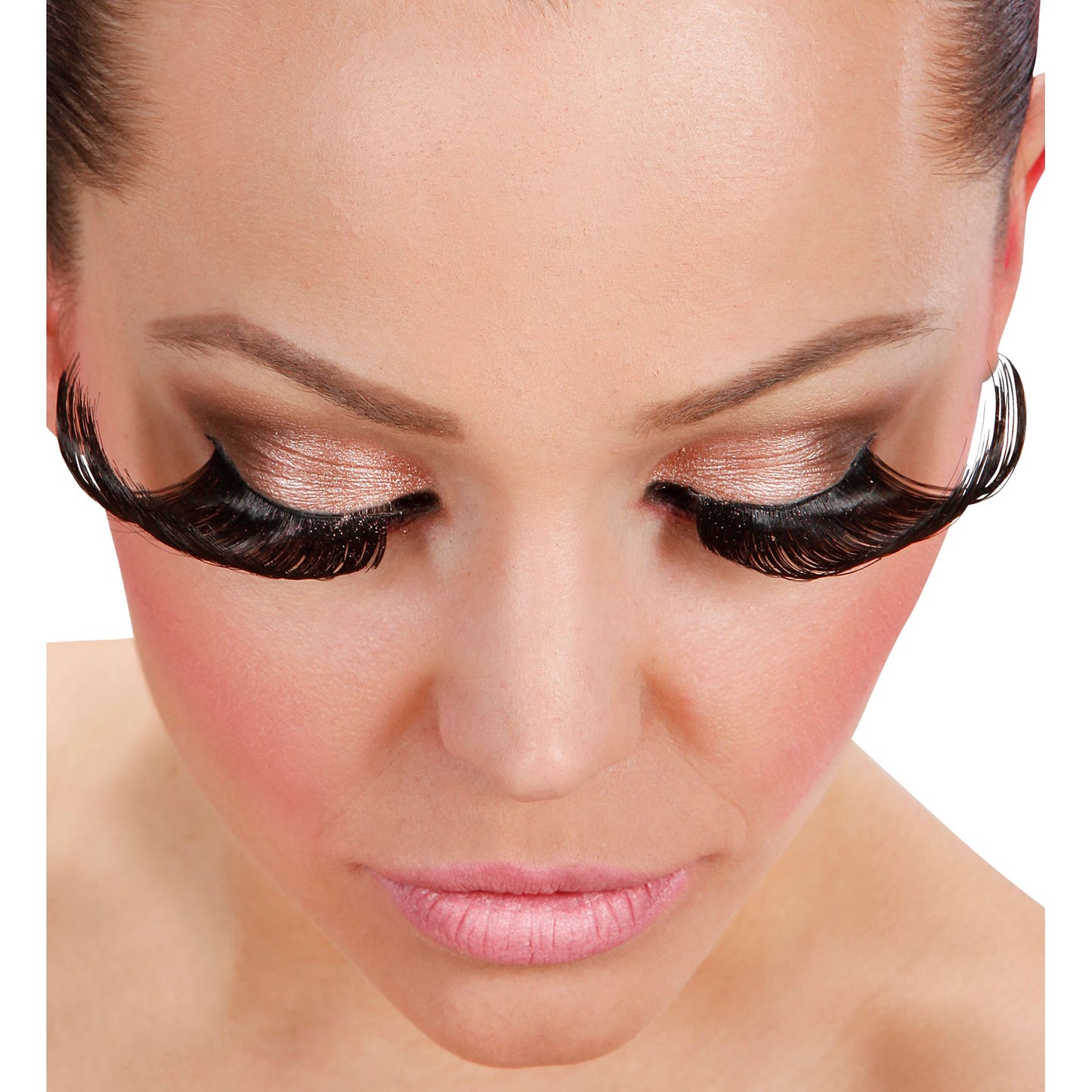"SCHWARZE SUPERLANGE WIMPERN" mit Klebstofftube – Ansicht 3