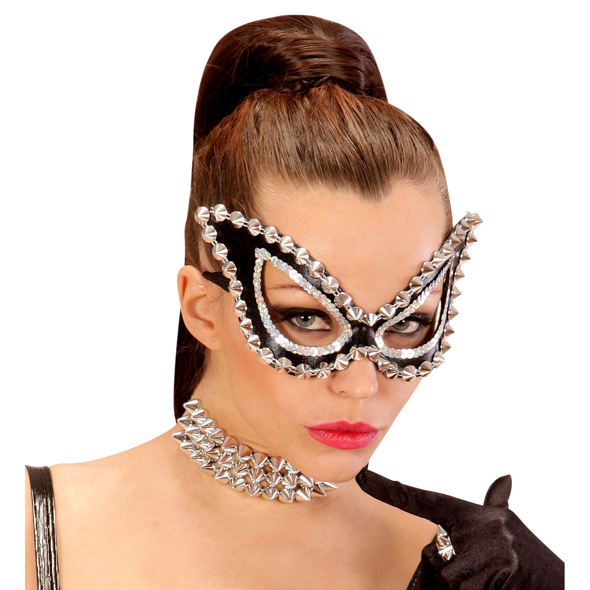 " SCHWARZE UNISEX S&M KATZENAUGENMASKE" – Ansicht 3