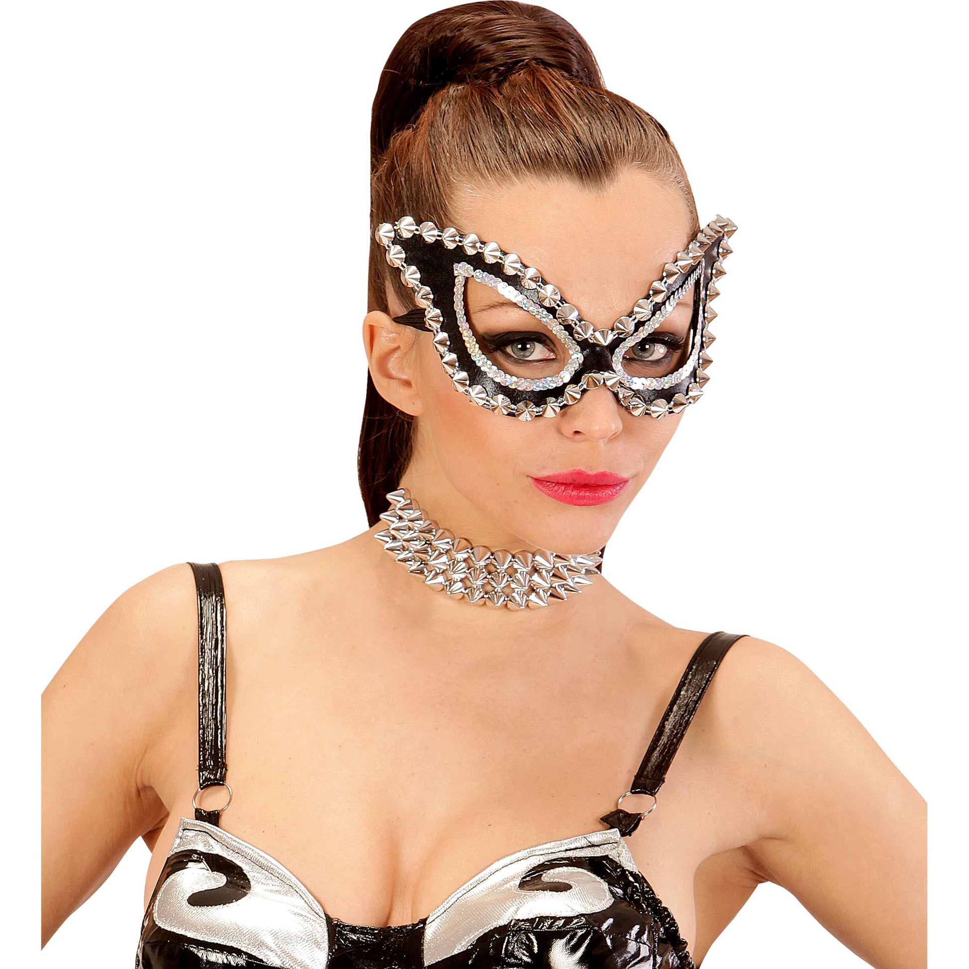 " SCHWARZE UNISEX S&M KATZENAUGENMASKE" – Ansicht 4