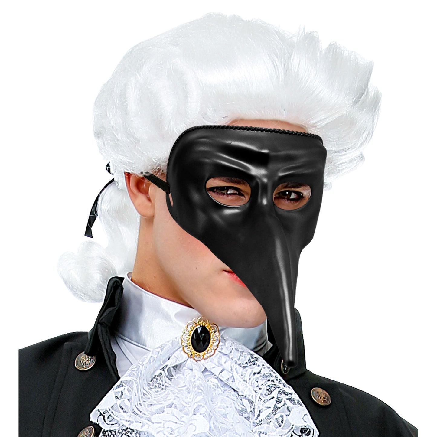 "SCHWARZE VENEZIANISCHE MASKE" aus Plastik – Ansicht 3