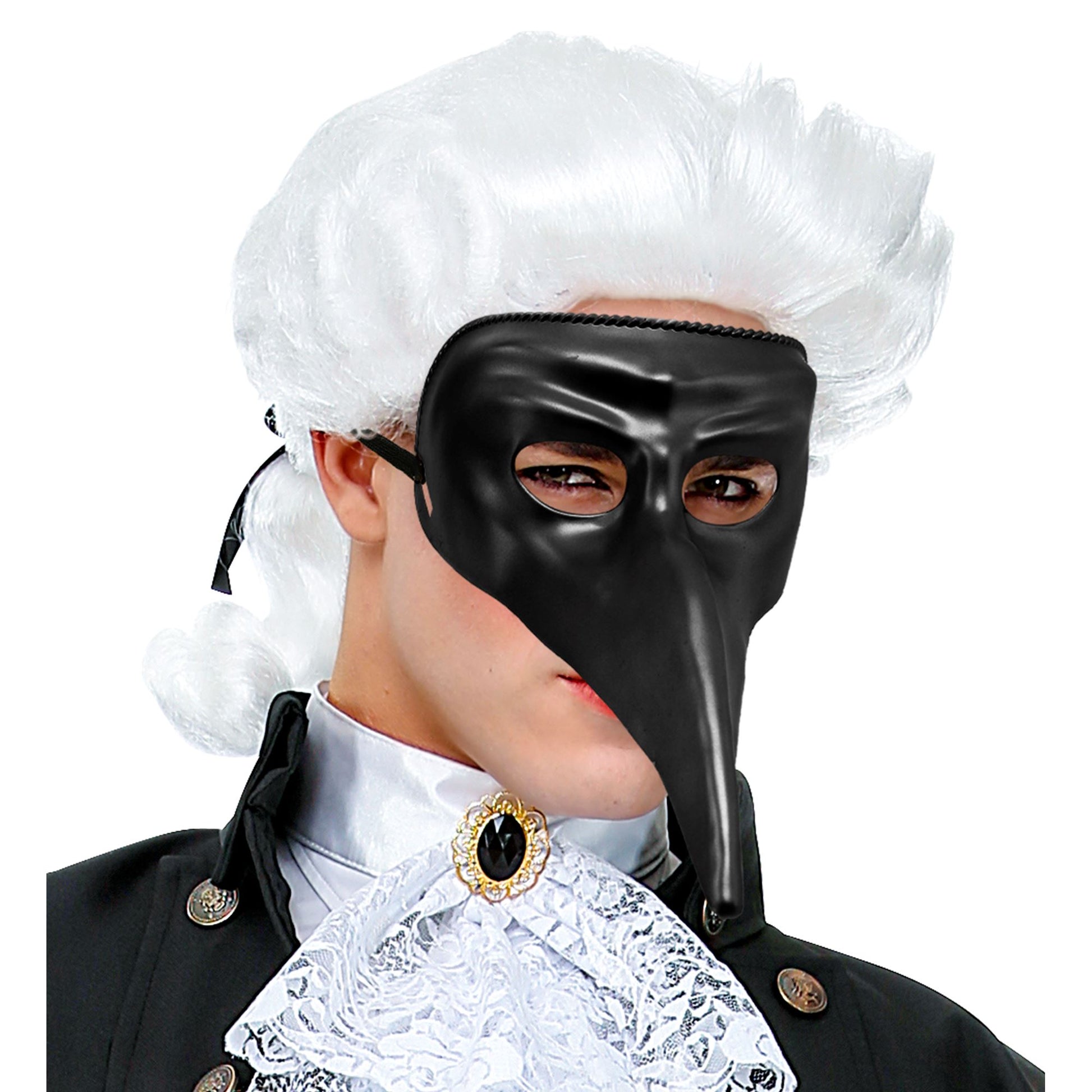 "SCHWARZE VENEZIANISCHE MASKE" aus Plastik – Ansicht 3