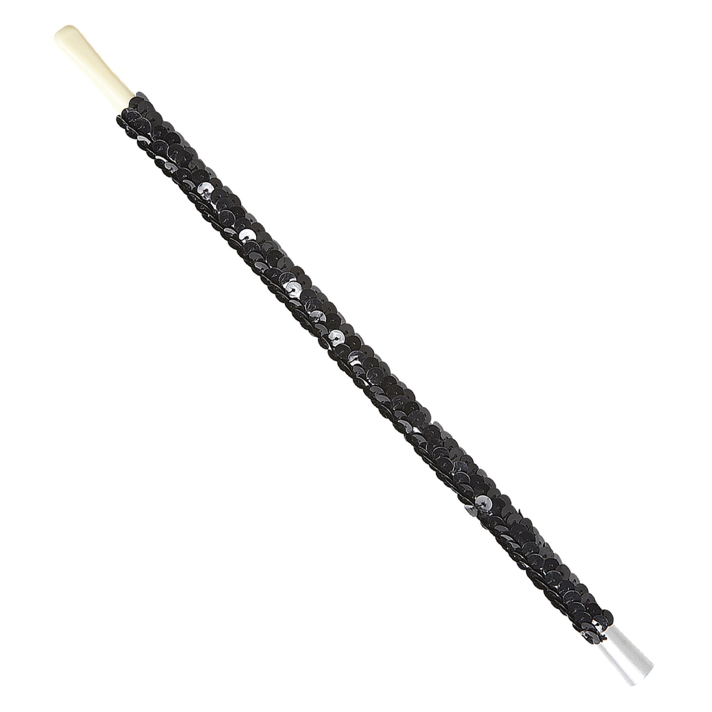 "SCHWARZE ZIGARETTENSPITZE MIT PAILLETTEN" 30 cm – Vorderansicht