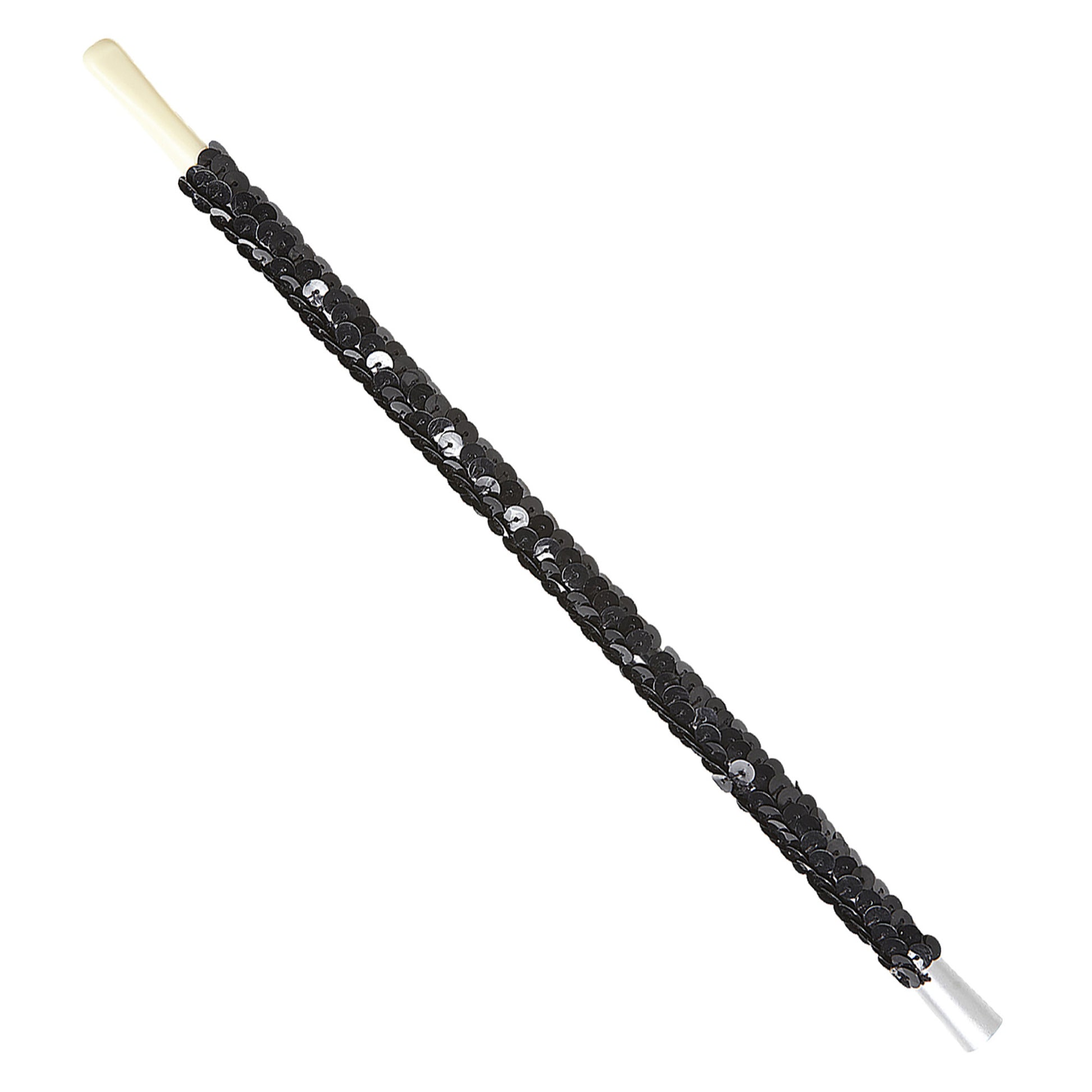 "SCHWARZE ZIGARETTENSPITZE MIT PAILLETTEN" 30 cm – Vorderansicht