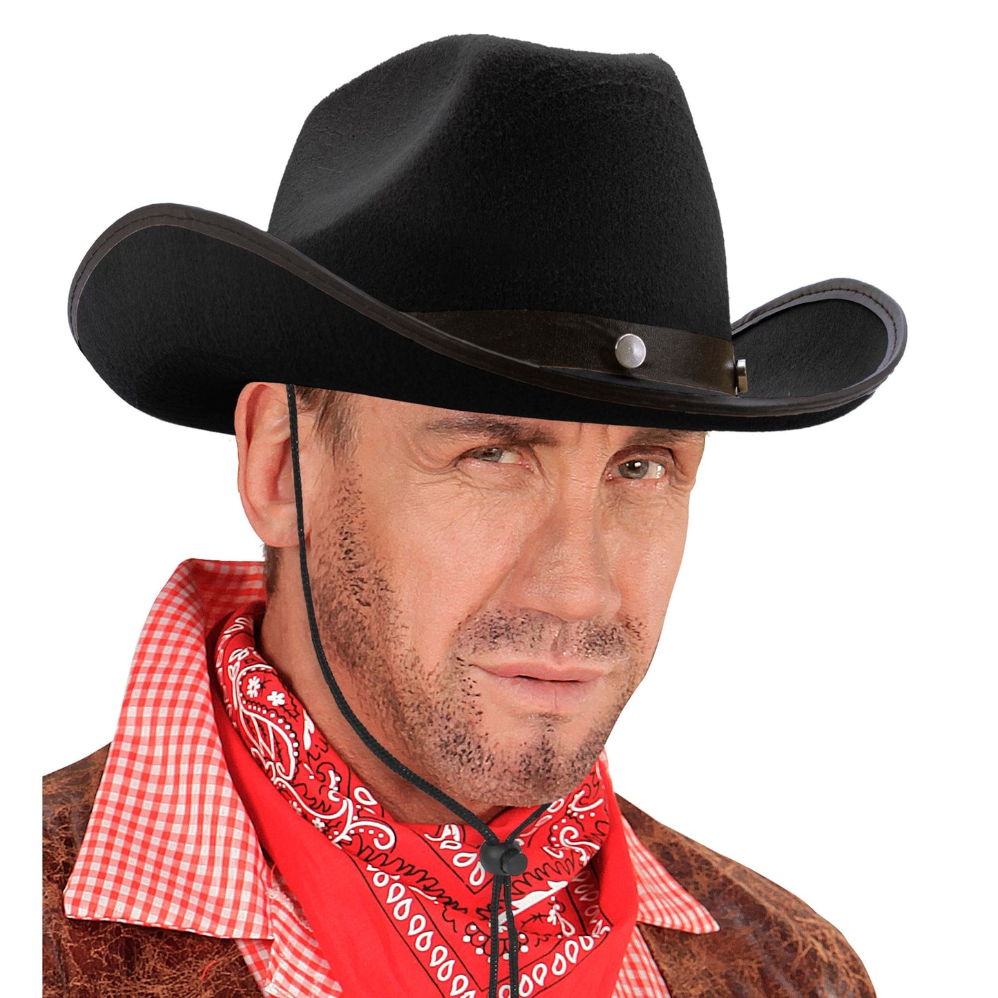 "SCHWARZER COWBOYHUT MIT METALLNIETEN" – Ansicht 3