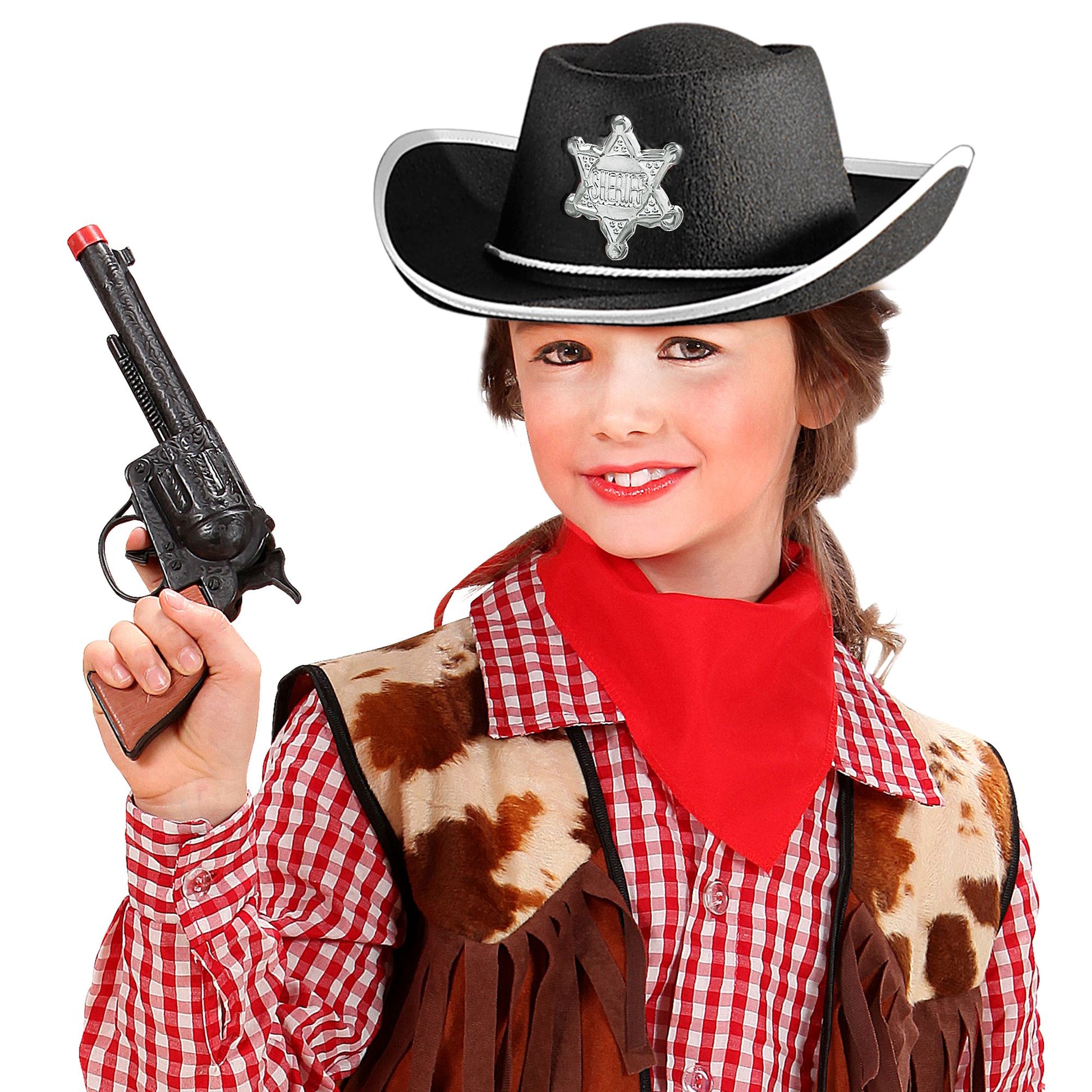 "SCHWARZER COWBOYHUT MIT SHERIFFSTERN" Kindergröße – Ansicht 4