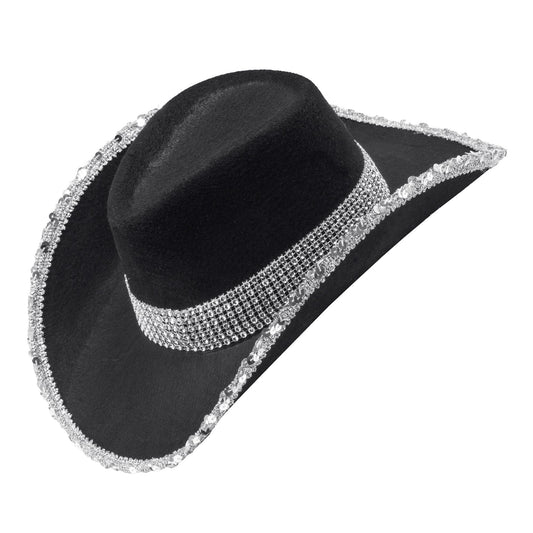 "SCHWARZER COWGIRL PARTYHUT" – Vorderansicht