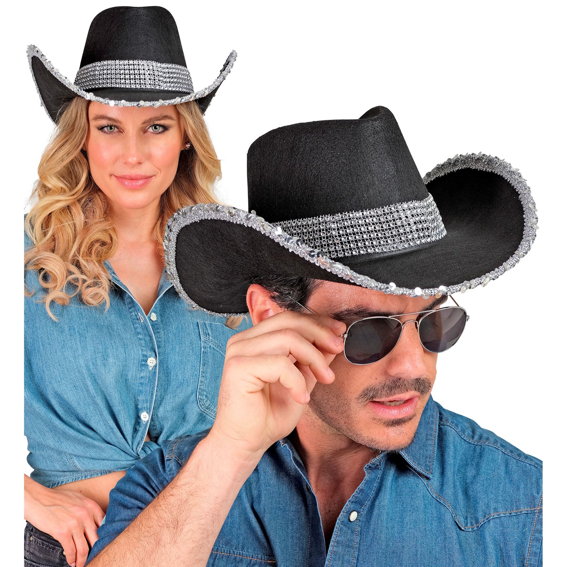"SCHWARZER COWGIRL PARTYHUT" – Ansicht 3
