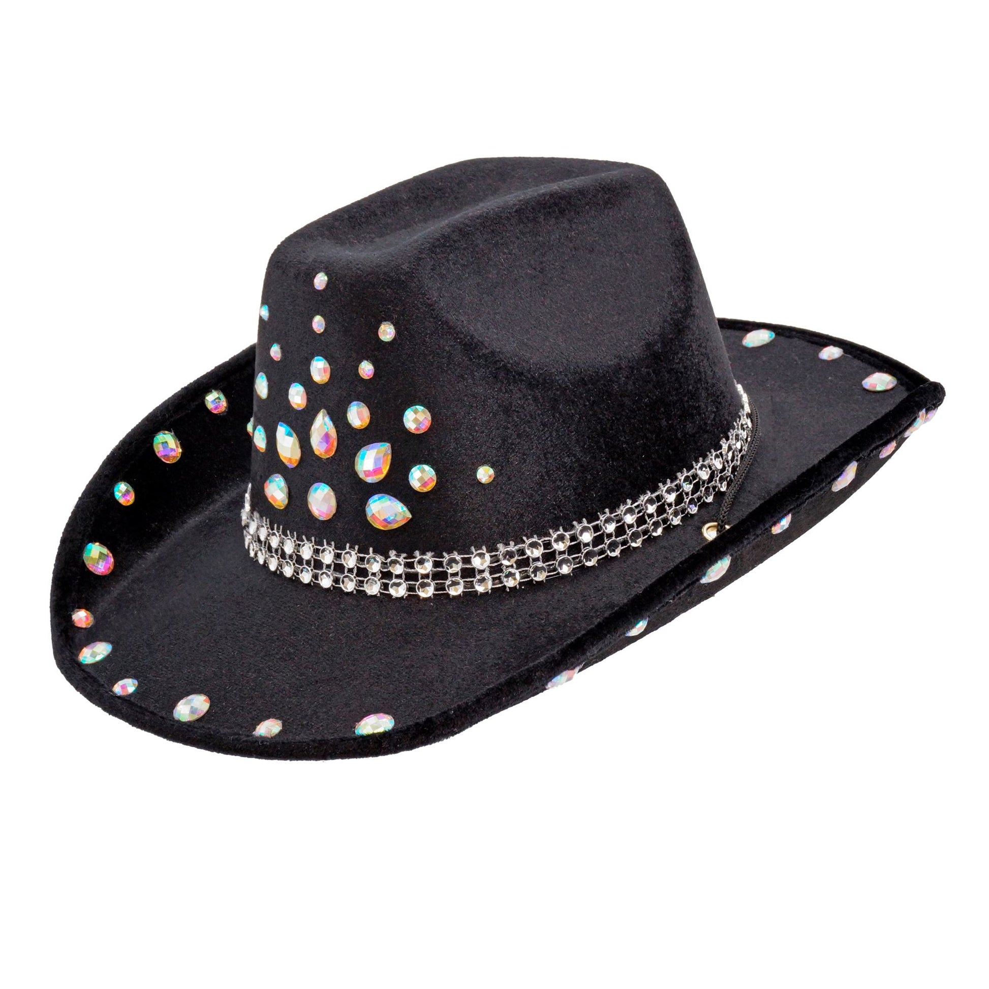 "SCHWARZER DIAMANTEN COWBOY HUT" – Vorderansicht