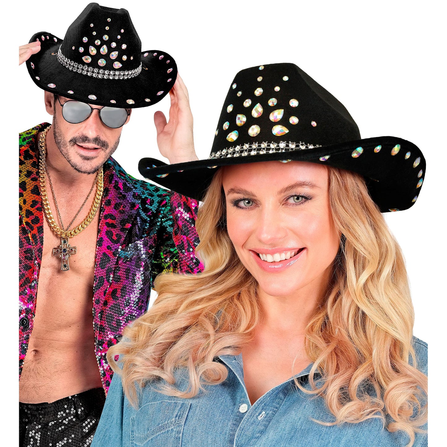 "SCHWARZER DIAMANTEN COWBOY HUT" – Ansicht 3