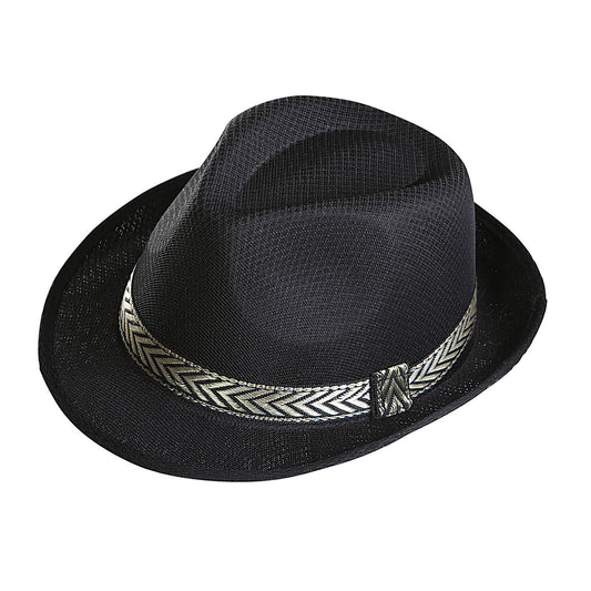 "SCHWARZER FEDORA PANAMA" – Vorderansicht
