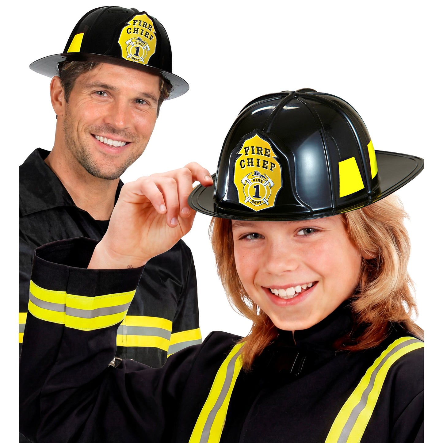 "SCHWARZER FEUERWEHRHELM" aus Hartplastik – Ansicht 3