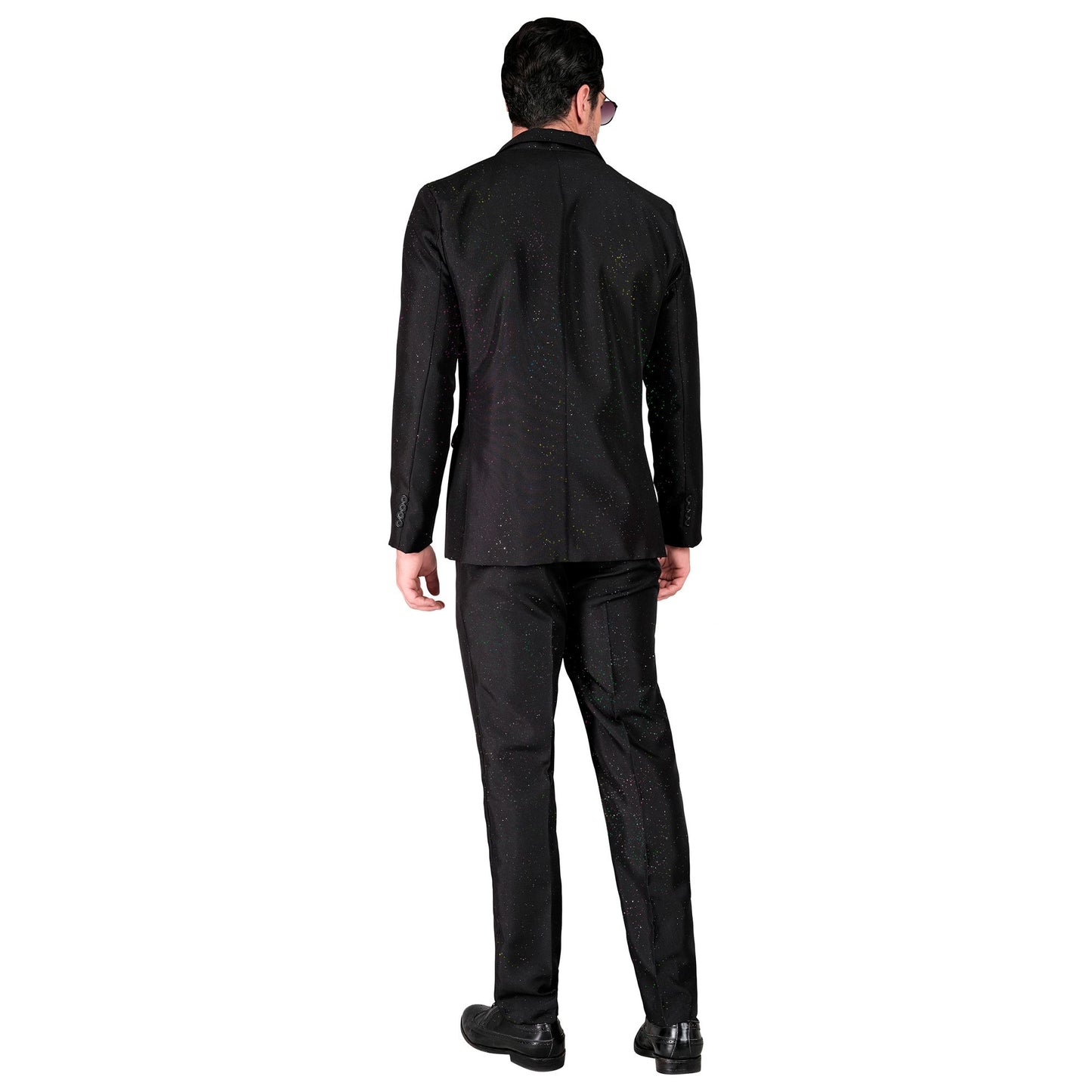 "SCHWARZER GLITZER PARTY FASHION ANZUG" (Jackett, Hose) – Ansicht 4
