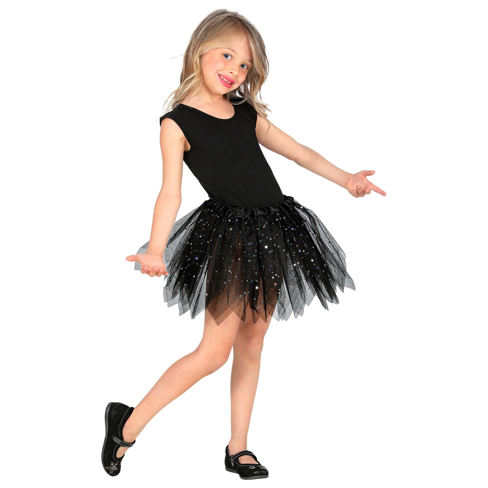 "SCHWARZER GLITZERNDER TUTU" 30 cm – Detailansicht