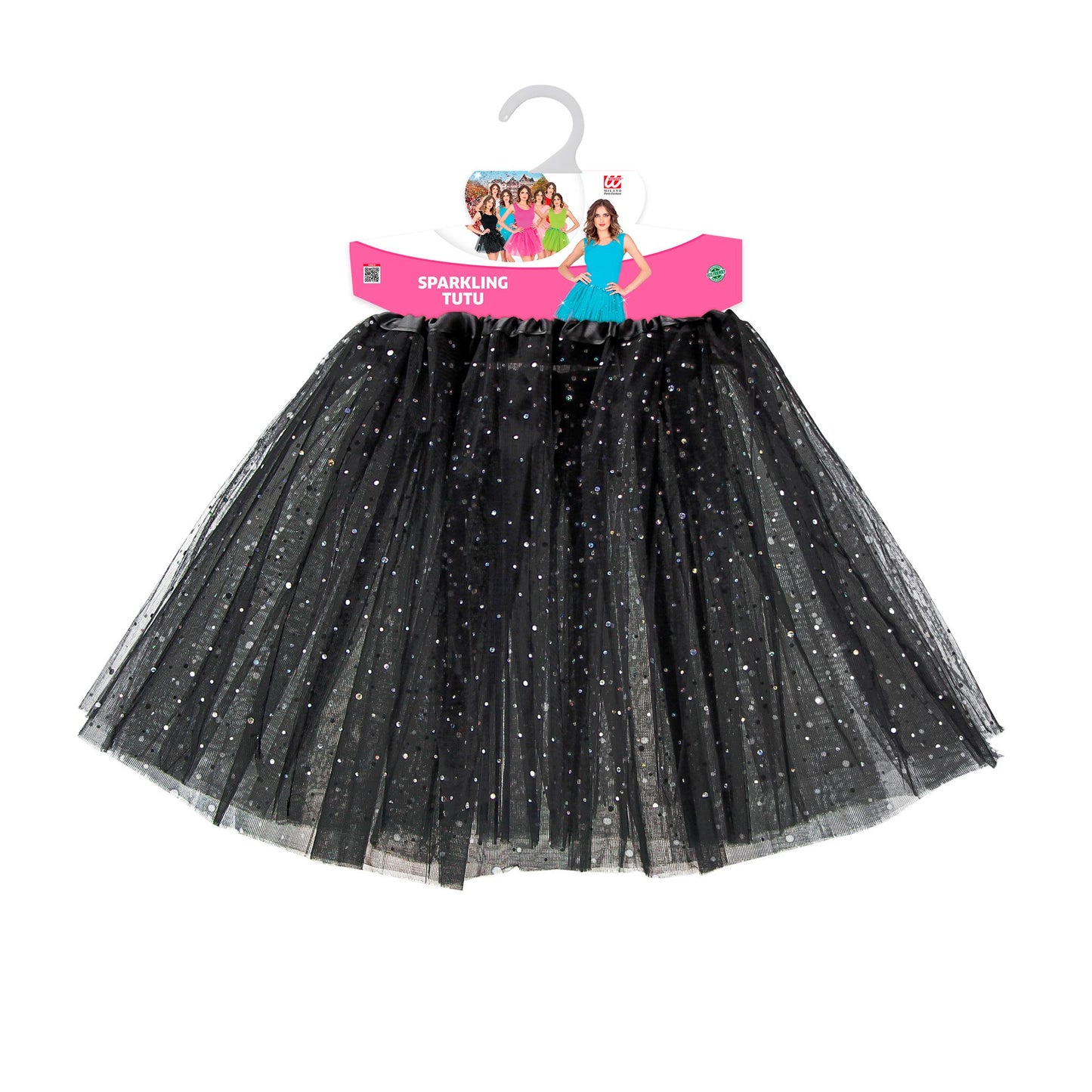 "SCHWARZER GLITZERNDER TUTU" 40 cm – Ansicht 3