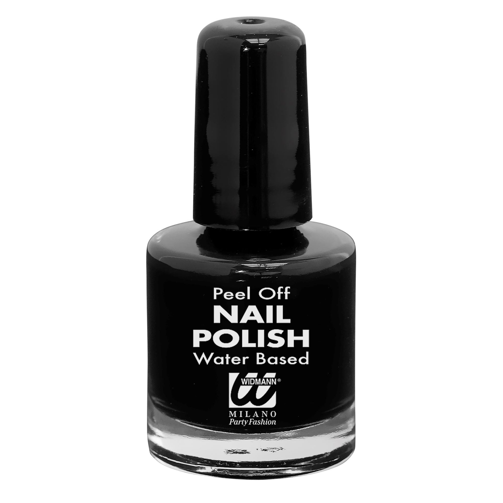 "SCHWARZER NAGELLACK - PEEL OFF AUF WASSERBASIS" - 8 ml – Detailansicht