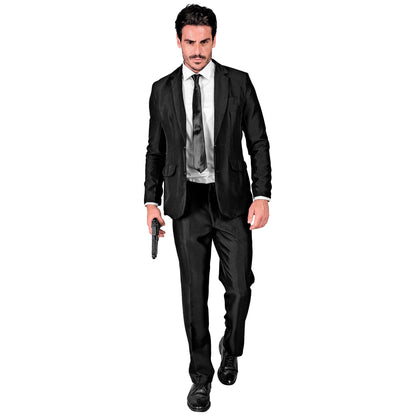 "SCHWARZER PARTY FASHION ANZUG" (Jackett, Hose) – Detailansicht