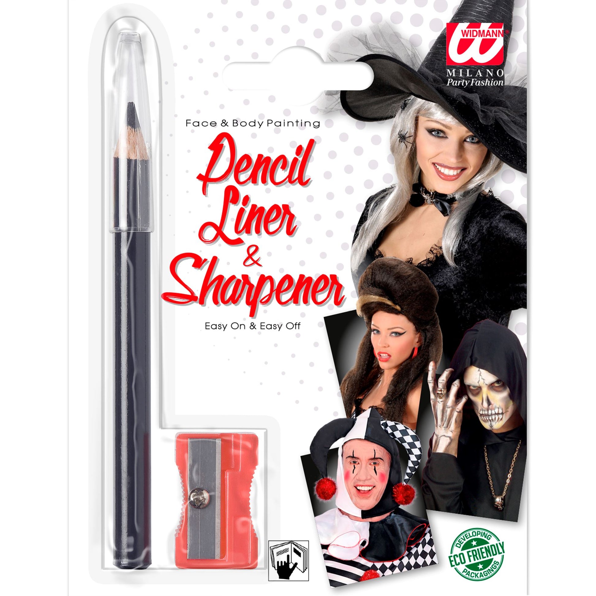 "SCHWARZER SCHMINKSTIFT - EYELINER MIT SPITZER" – Vorderansicht