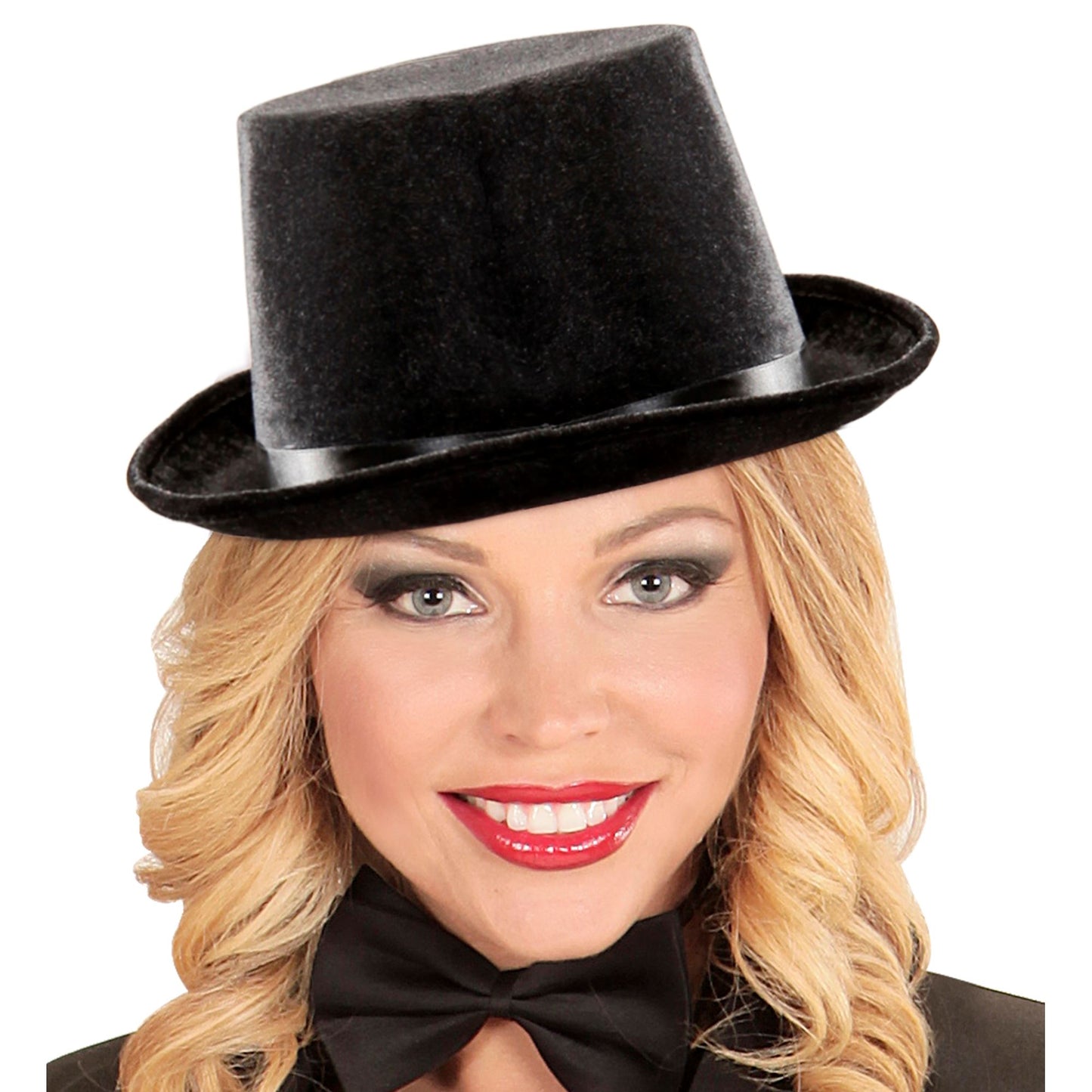 "SCHWARZER ZYLINDER AUS SAMT" 13 cm – Ansicht 3