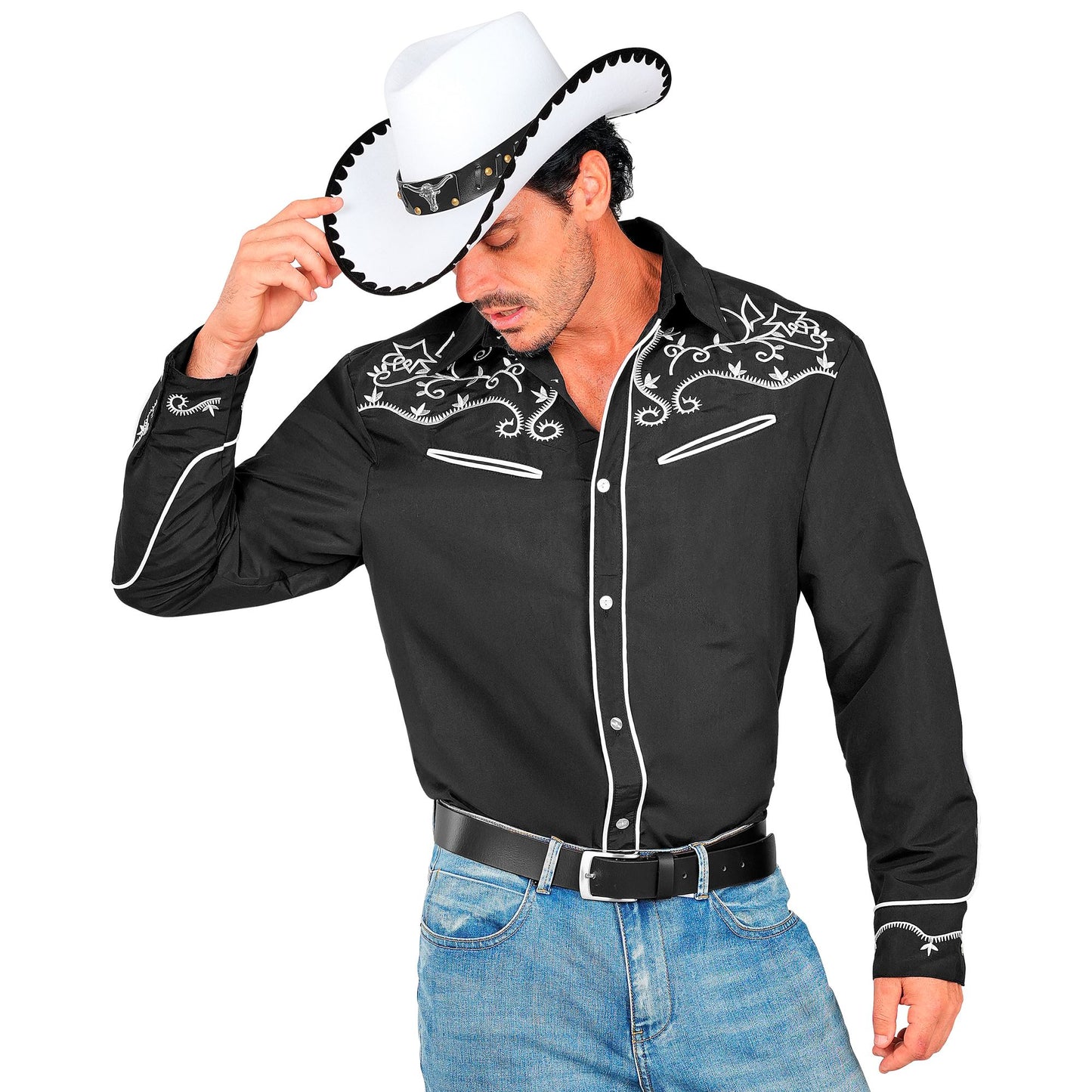 "SCHWARZES COWBOY HEMD" – Detailansicht