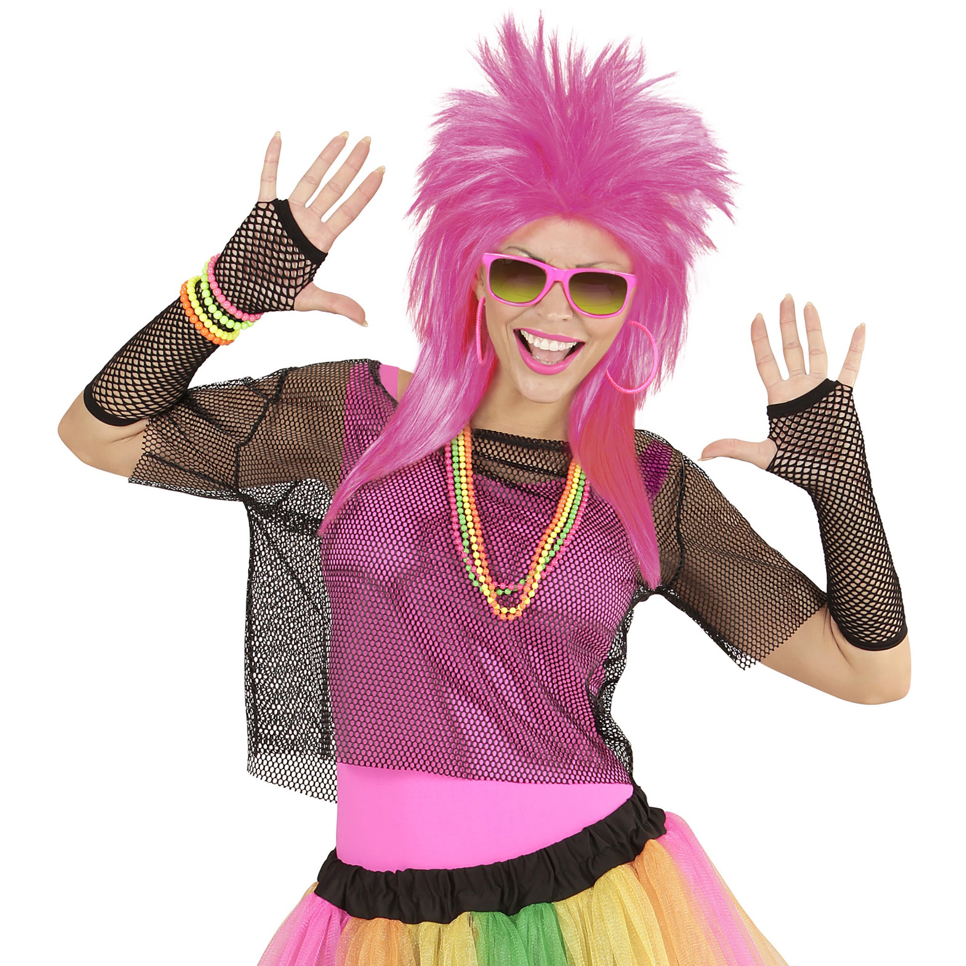 "SCHWARZES NETZSHIRT 80er JAHRE" – Ansicht 3