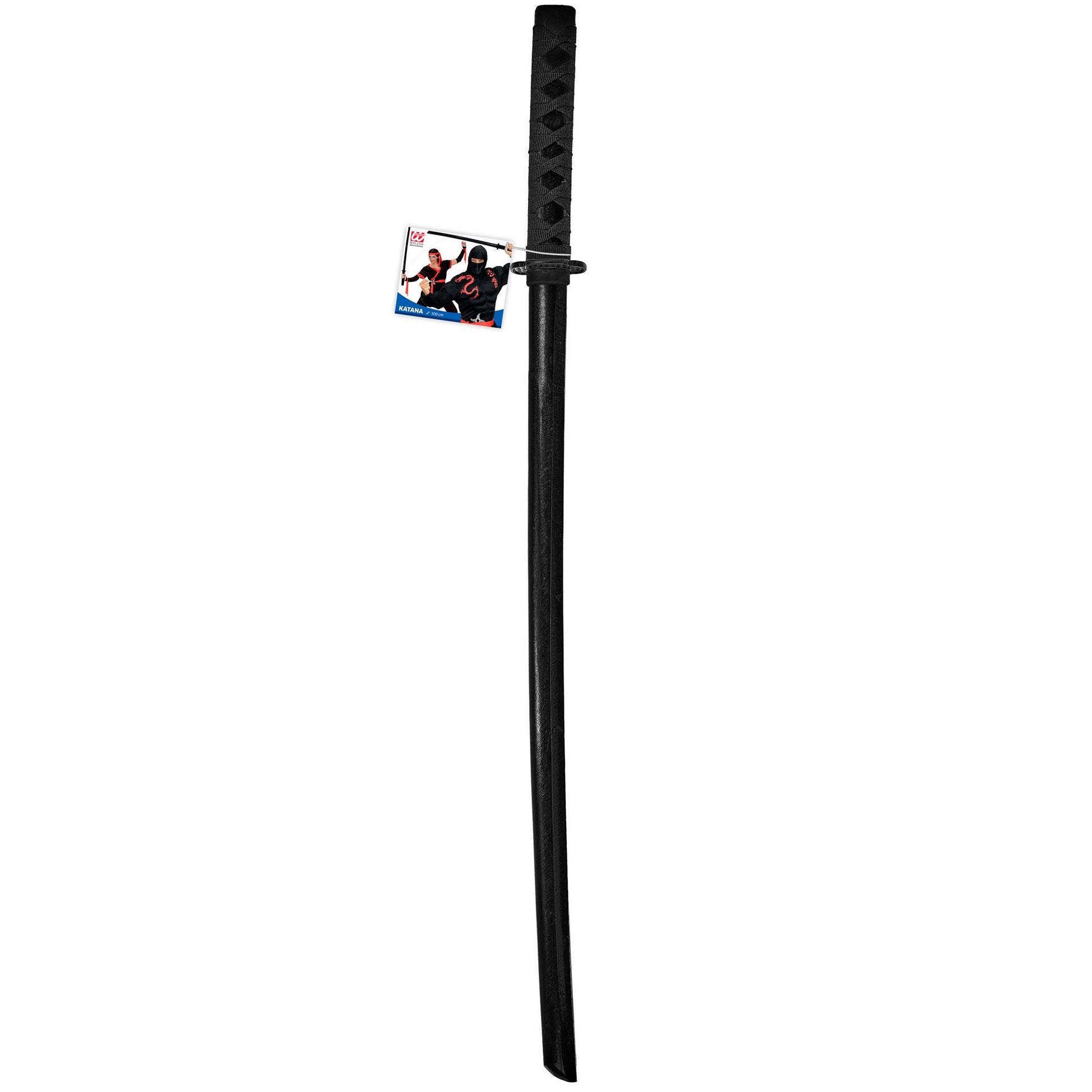 "SCHWARZES NINJA KATANA AUS HOLZ" 100 cm – Detailansicht
