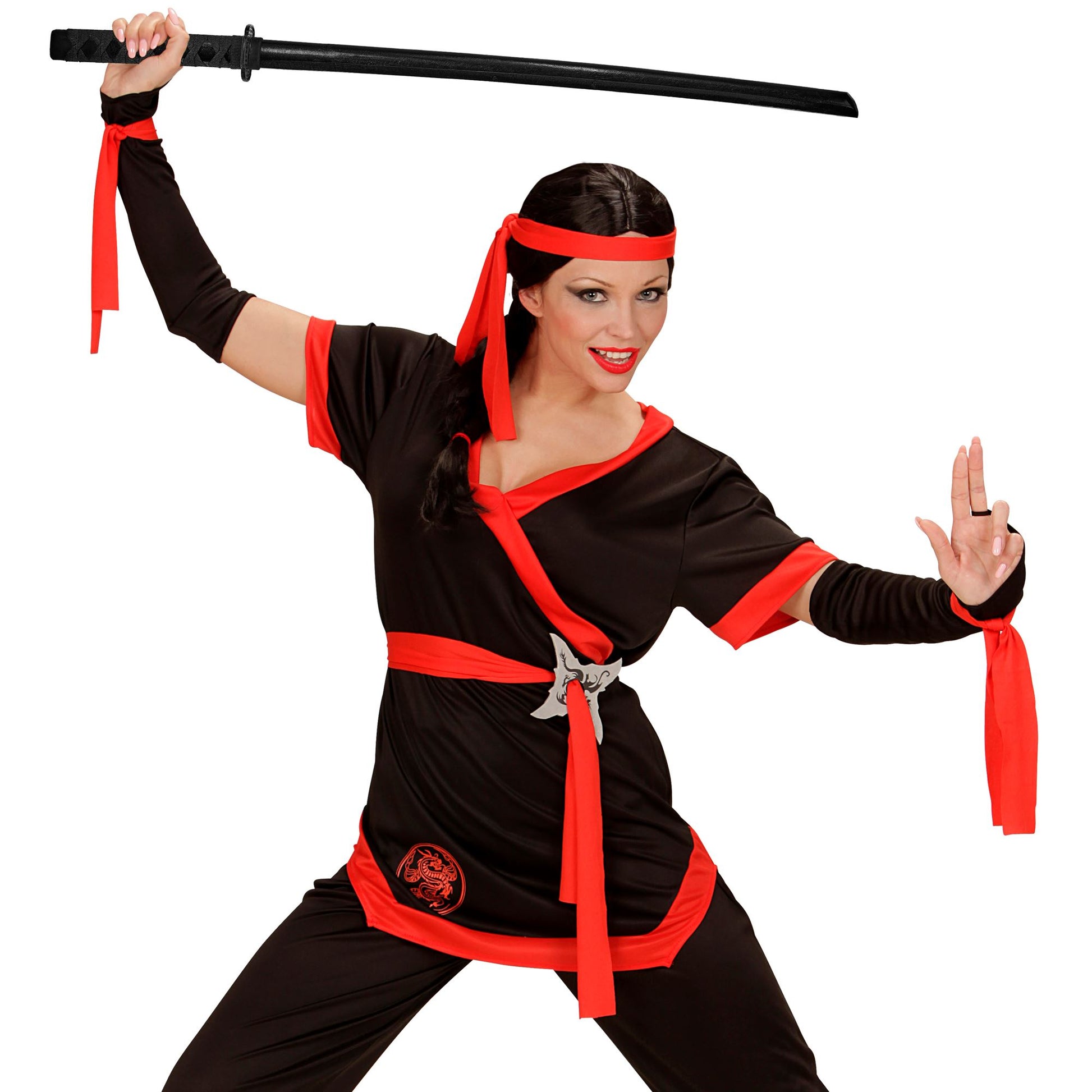 "SCHWARZES NINJA KATANA AUS HOLZ" 100 cm – Ansicht 6