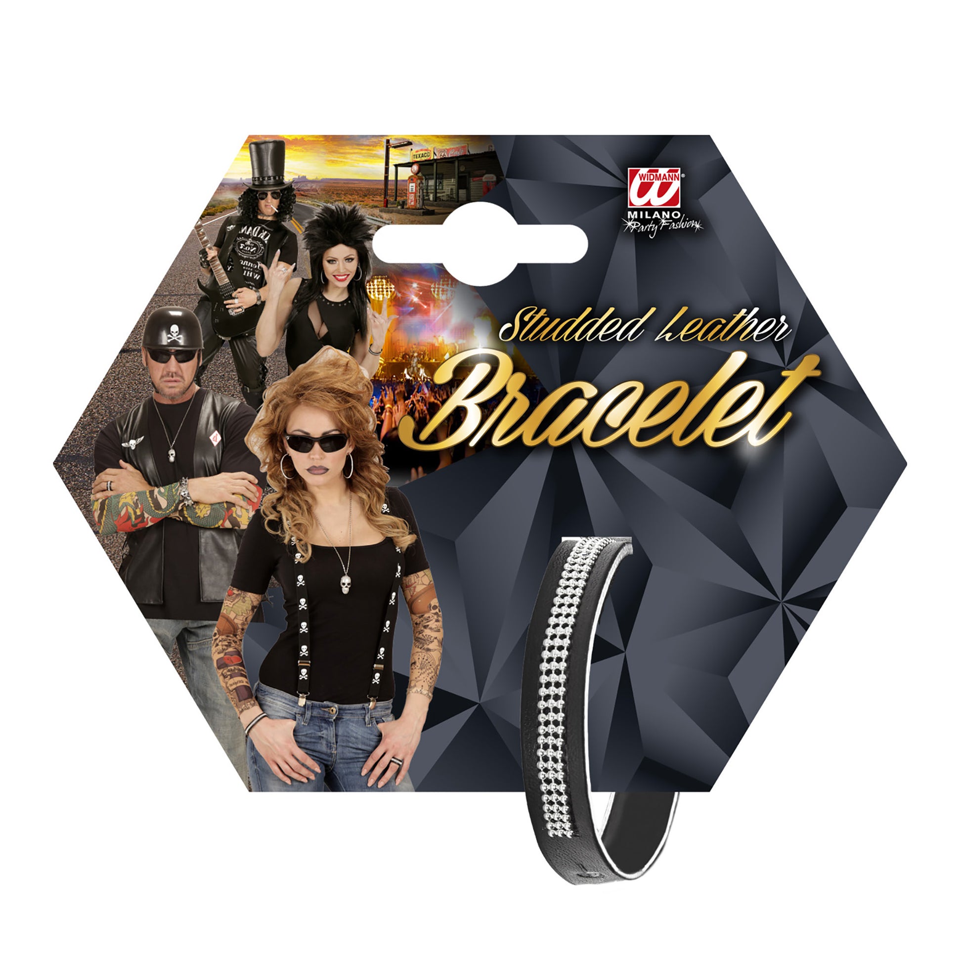 "SCHWARZES SPIKE-LEDERARMBAND" – Ansicht 3