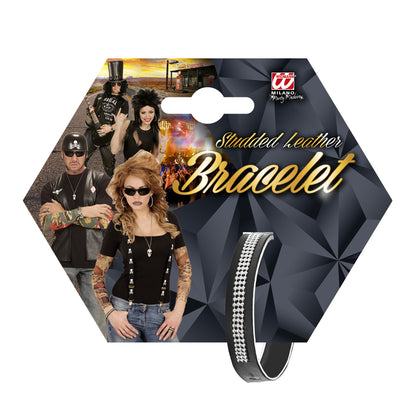"SCHWARZES SPIKE-LEDERARMBAND" – Ansicht 3