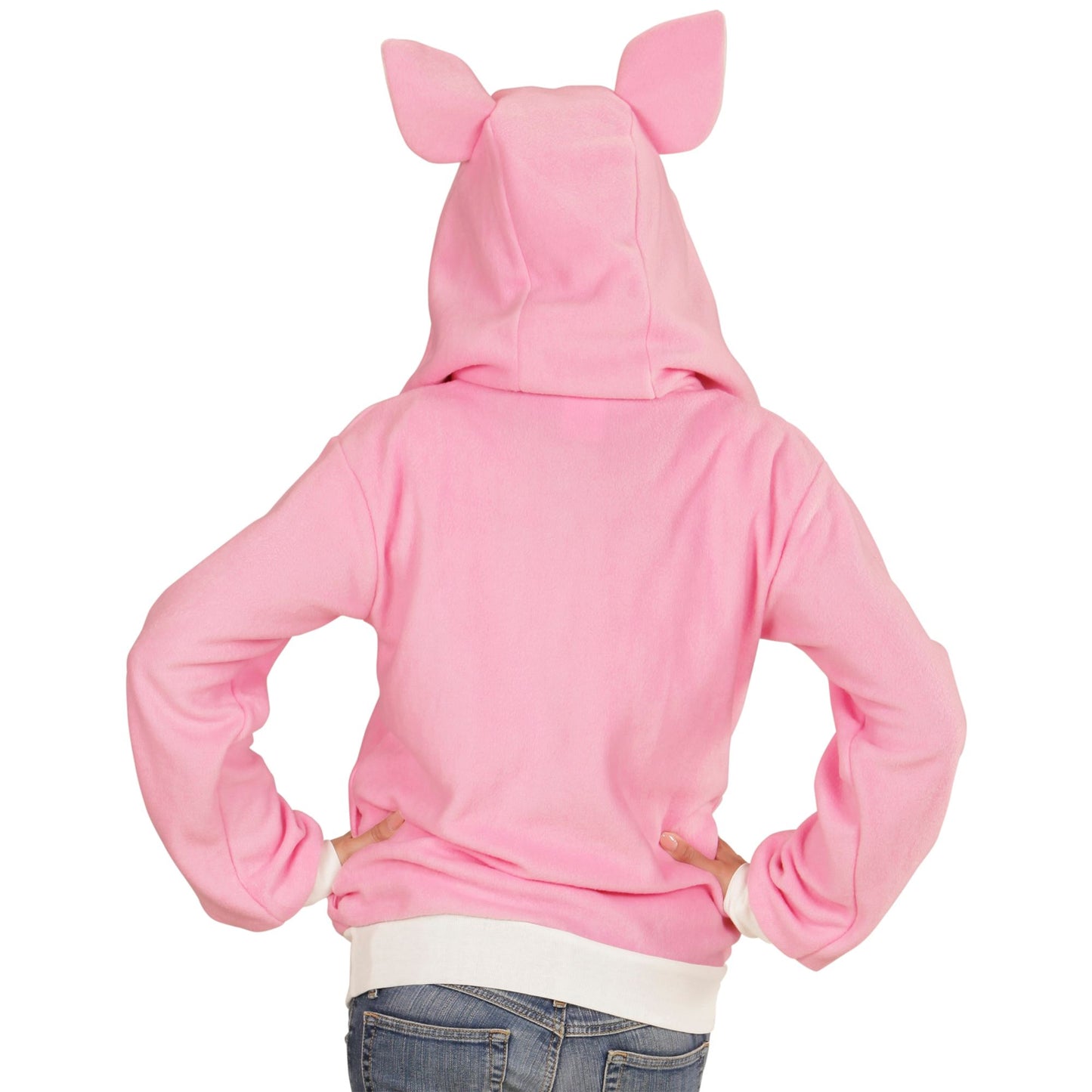"SCHWEIN" (Fleecejacke mit Kapuze) – Ansicht 4