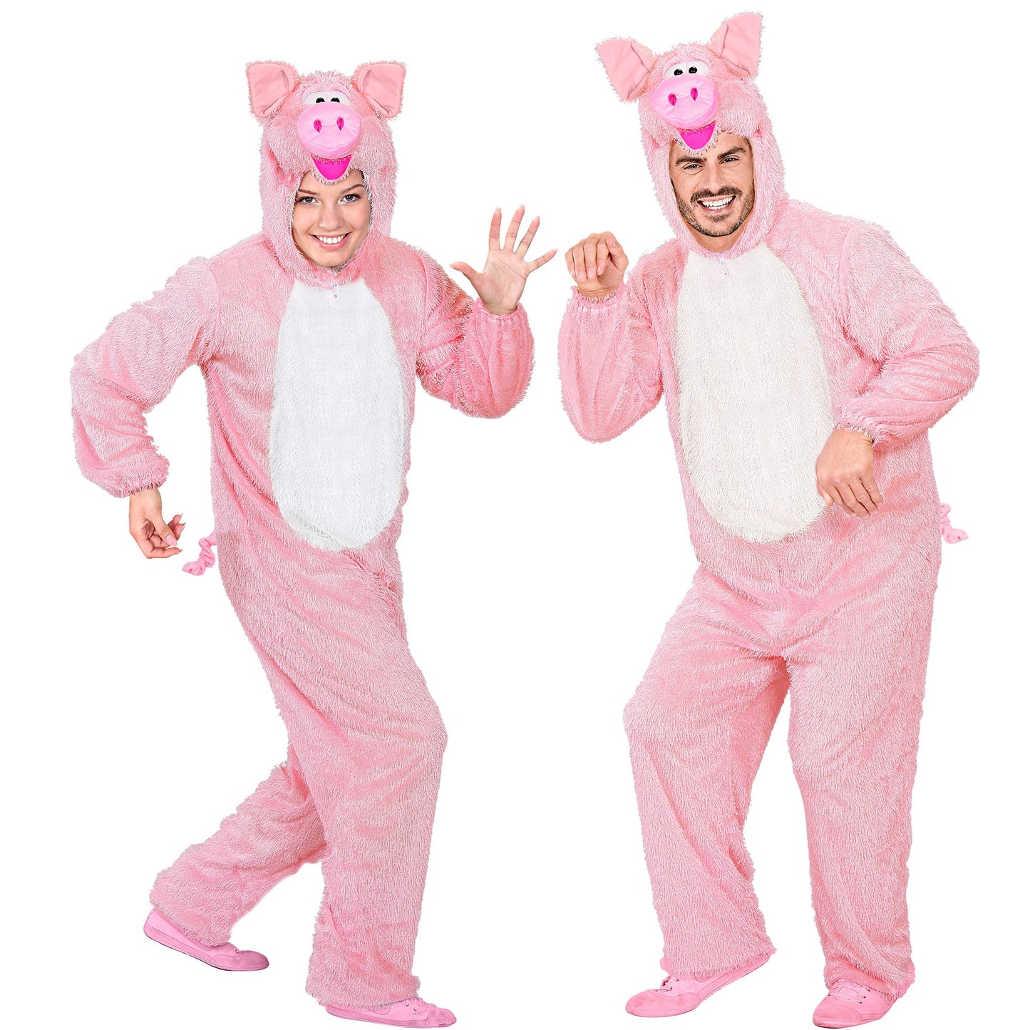 "SCHWEIN FUNNY" (Overall mit Kapuze) – Vorderansicht