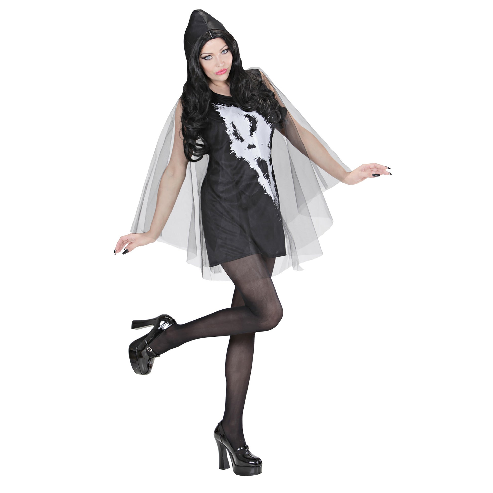 "SCREAMING GHOST LADY" (Kleid, Poncho) – Detailansicht