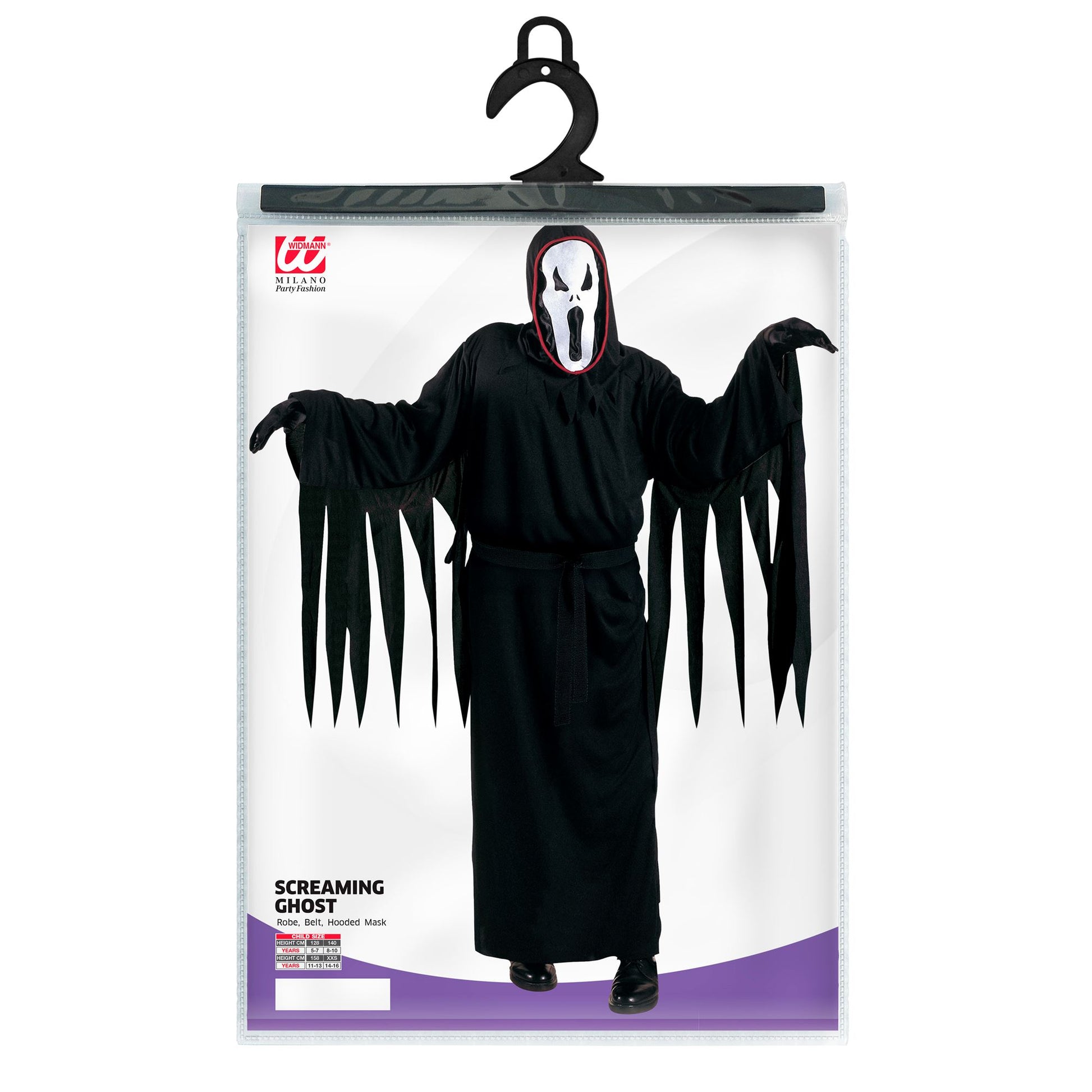 "SCREAMING GHOST" (Tunika, Gürtel, Maske mit Kapuze) – Ansicht 3