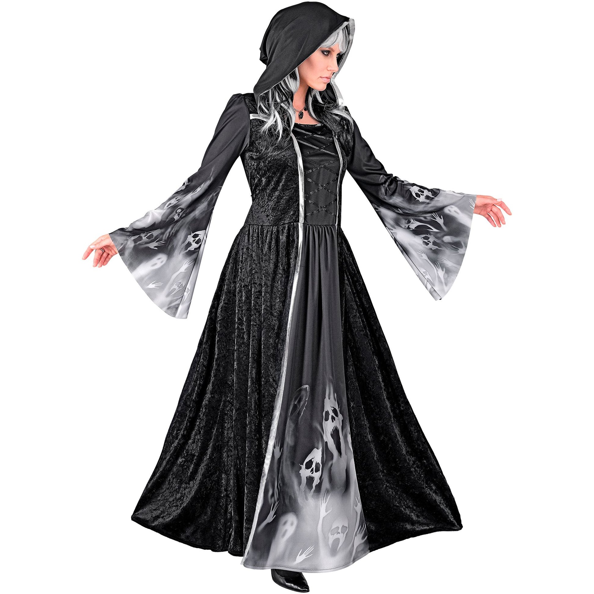 "SCREAMING SOULS" (Kleid mit Kapuze) – Detailansicht