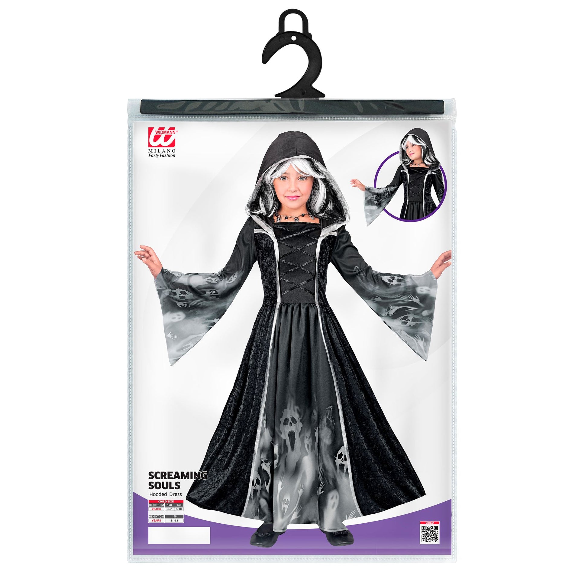 "SCREAMING SOULS" (Kleid mit Kapuze) – Ansicht 4