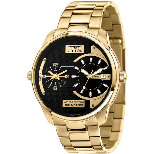 SECTOR R3253102026 Dual Time - Armbanduhr 48 mm Silber