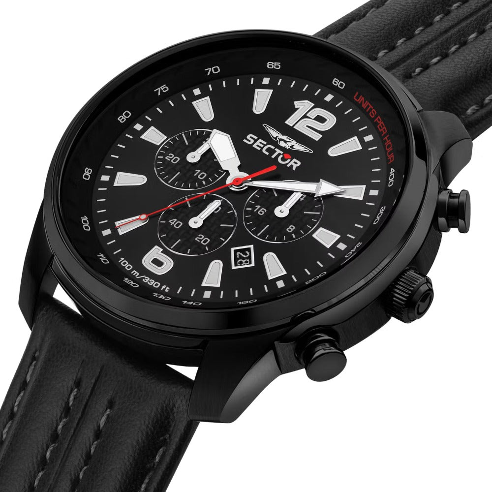 SECTOR R3271602008 Chronograph Armbanduhr 48 mm Schwarz ansicht-3