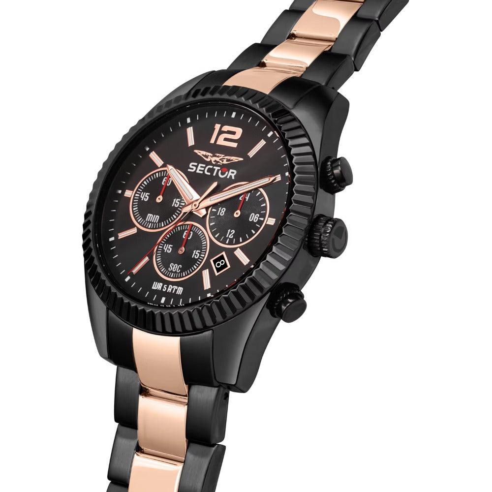 SECTOR R3273640026 Chronograph Armbanduhr 41 mm Silber ansicht-2